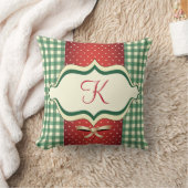 国のクリスマスのモノグラムのな枕 クッション (ブランケット)