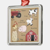 国のクリスマスの家畜 メタルオーナメント (左)