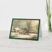 国のクリスマスの朝-ヴィンテージカード シーズンカード (正面)