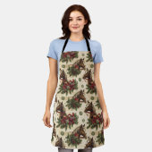 国のクリスマスの馬 エプロン (着用した状態)