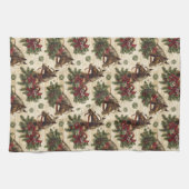 国のクリスマスの馬 キッチンタオル (横)