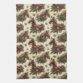 国のクリスマスの馬 キッチンタオル (縦)