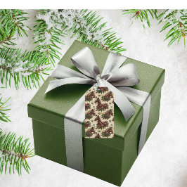 国のクリスマスの馬 ギフトタグ