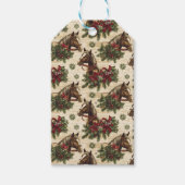 国のクリスマスの馬 ギフトタグ (正面)