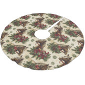 国のクリスマスの馬 ブラッシュドポリエステルツリースカート (アングル)