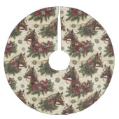 国のクリスマスの馬 ブラッシュドポリエステルツリースカート (正面)