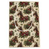 国のクリスマスの馬 ミディアムペーパーバッグ (正面)