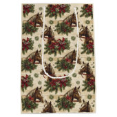 国のクリスマスの馬 ミディアムペーパーバッグ (裏面)