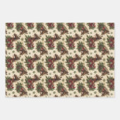 国のクリスマスの馬 ラッピングペーパーシート (正面)