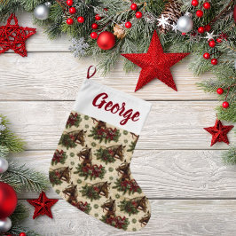 国のクリスマスの馬 ラージクリスマスストッキング