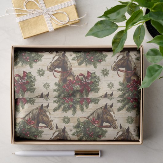国のクリスマスの馬 薄葉紙 (ギフト)