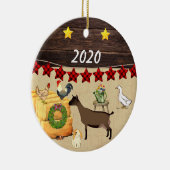 国のクリスマスオベルハスリヤギ セラミックオーナメント (右)