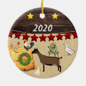 国のクリスマスオベルハスリヤギ セラミックオーナメント (裏面)