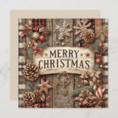 国のクリスマスグリーティングカード シーズンカード (正面/裏面)