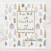 国のクリスマスツリーセットの名前(6) ワインラベル (シングルラベル)