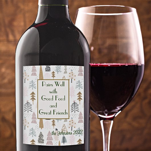 国のクリスマスツリーセットの名前(6) ワインラベル