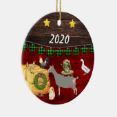 国のクリスマストゲンブルグヤギ セラミックオーナメント (右)