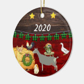 国のクリスマストゲンブルグヤギ セラミックオーナメント (左)