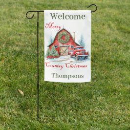 国のクリスマスパーソナライズされた ガーデンフラッグ