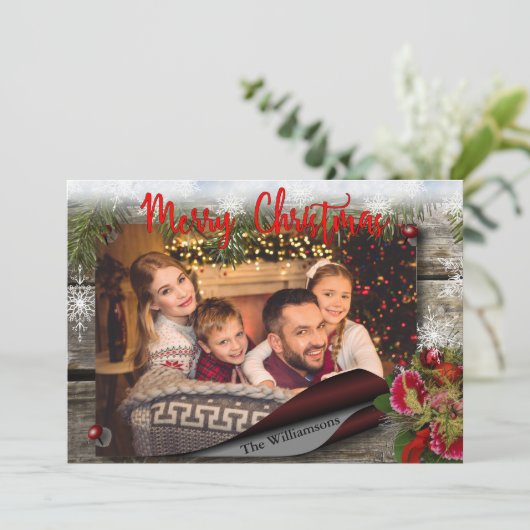 国のクリスマス掲示板の写真はがき 招待状 (スタンド正面)