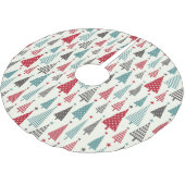 国のクリスマス ブラッシュドポリエステルツリースカート (アングル)