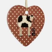 国のクリスマスI愛牛 セラミックオーナメント (右)