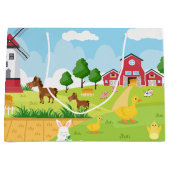 国のクール農園の風景 ラージペーパーバッグ (正面)