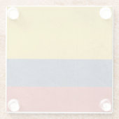 国のグランジな主権国の旗の ガラスコースター (裏面)