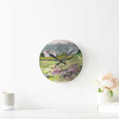 国のコテージ ラウンド壁時計 (ホーム)