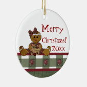 国のジンジャーブレッドのオーナメント セラミックオーナメント (右)