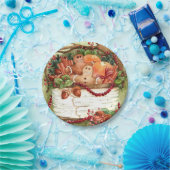 国のジンジャーブレッドのバスケットの紙皿 ペーパープレート (パーティー)