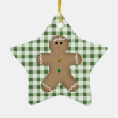 国のジンジャーブレッドマンのオーナメント セラミックオーナメント (裏面)