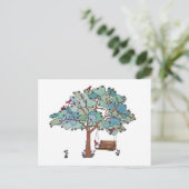 国のスイング新しい住所の移動 案内ポストカード (スタンド正面)