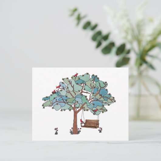 国のスイング新しい住所の移動 案内ポストカード (スタンド正面)