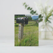 国のスタイル金属メールボックス ポストカード (スタンド正面)