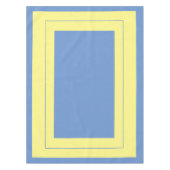 国のスタイル、青と黄色、綿 テーブルクロス (正面)