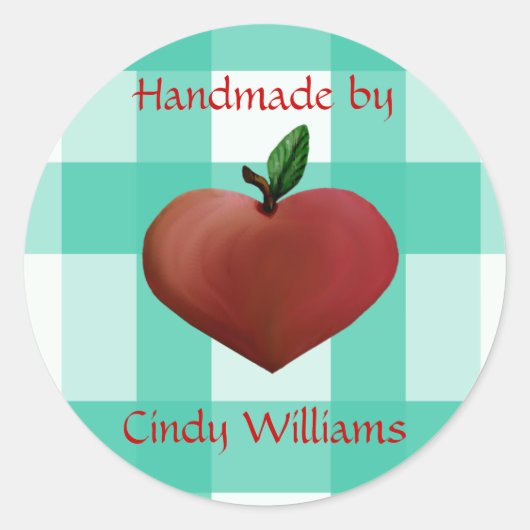 国のチェックのシール ラウンドシール (正面)