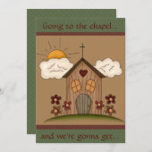 国のチャペルの結婚式招待状 招待状 (正面/裏面)