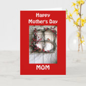 国のチャームと母の日の母への愛 カード (黄色い花)