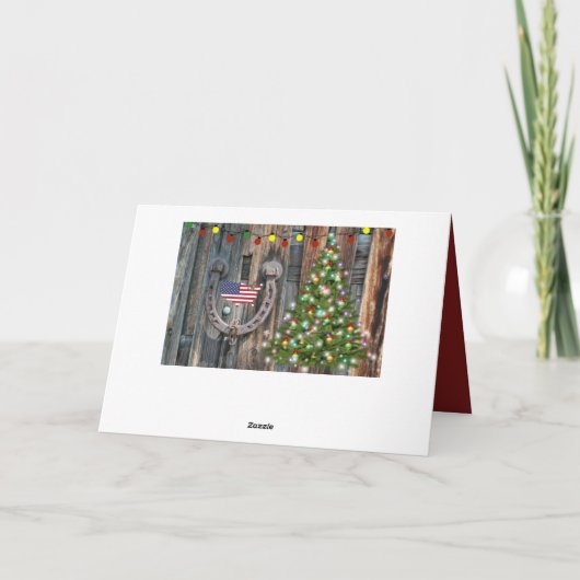 国のチャームクリスマスとフラグ シーズンカード (裏面)