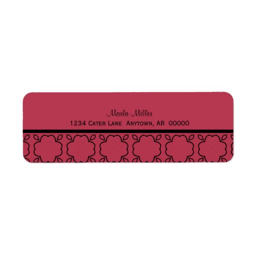 国のチャーム差出人住所ラベル ラベル (正面)