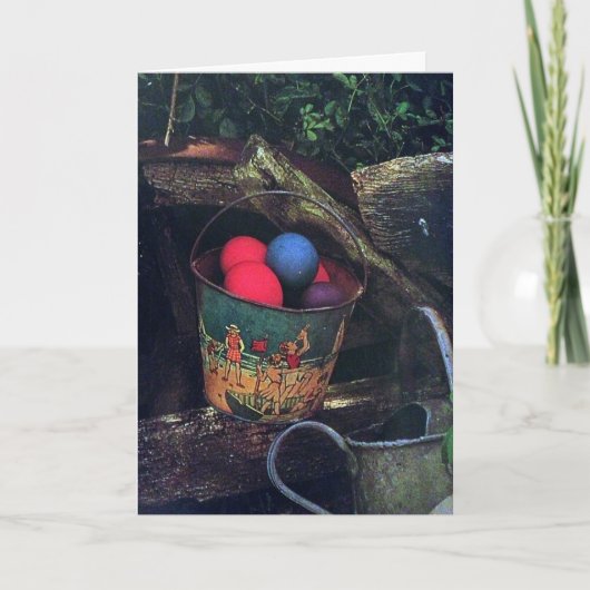 国のチャーム春とイースターがあなたを願う シーズンカード (正面)