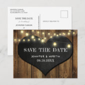 国のチ素朴ャルクボードハートを保存 案内ポストカード (正面/裏面)