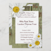 国のデイジーおよび納屋木結婚式招待状 招待状 (正面/裏面)