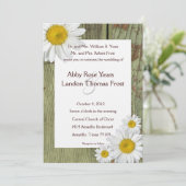 国のデイジーおよび納屋木結婚式招待状 招待状 (スタンド正面)