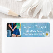 国のデイジー写真差出人住所ラベル ラベル (インサイチュ)