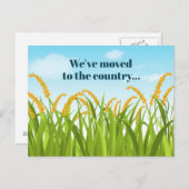 国のトウモロコシ畑への引っ越しました 案内ポストカード (正面/裏面)