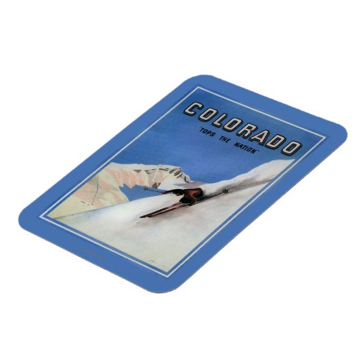 国のトップ – スキーの宣伝ポスター マグネット (左側)