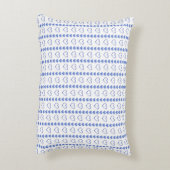 国のハートストライプパターンモノグラム アクセントクッション (裏面(縦))