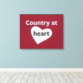 国のハート キャンバスプリント (インサイチュ (ウッドフロア))